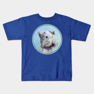 Cesky Terrier Painting - Cute Original Dog Art Kids T-Shirt